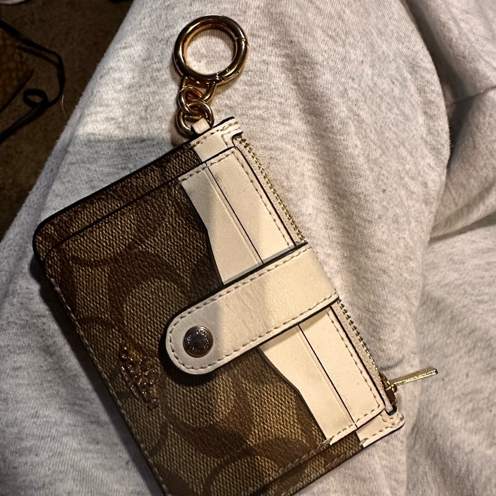Coach ID coin keychain